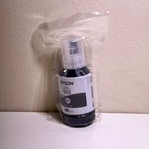 Epson 127ml 502 Ink Bottle Black EcoTank T502 Genuine New Sealed 04/2025